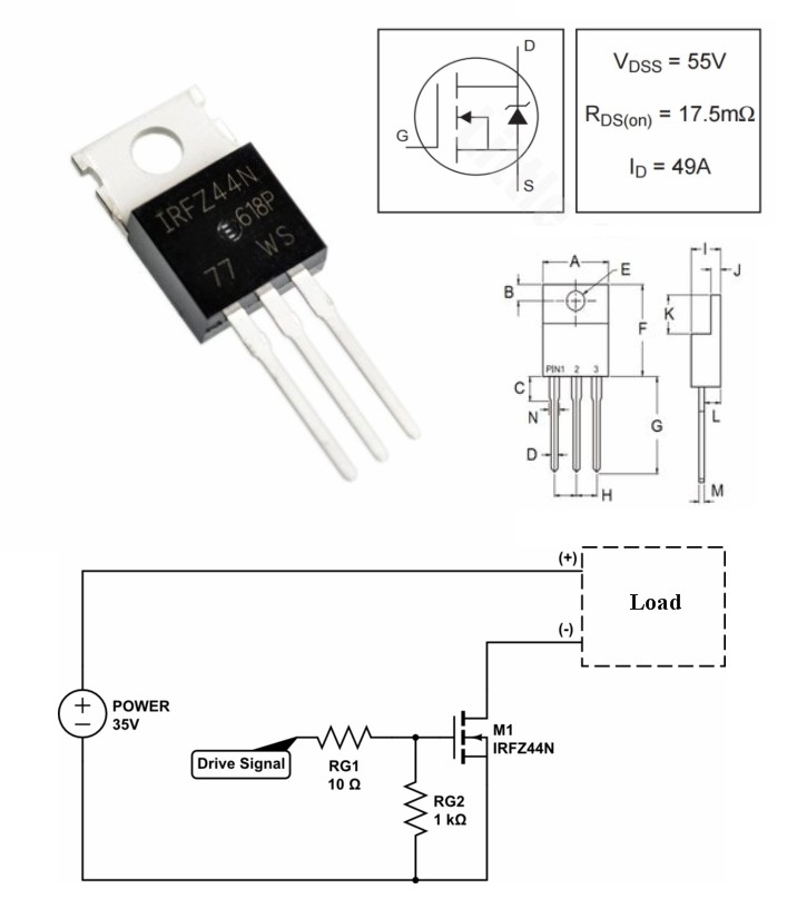 IRFZ44%20N%20KANAL%20MOSFET%20-%2055V%2049A%20Mosfet%20-%20TO220