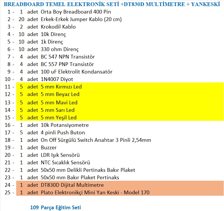 BREADBOARD%20TEMEL%20ELEKTRONİK%20SETİ%20+DT830D%20MULTİMETRE%20+%20YANKESKİ