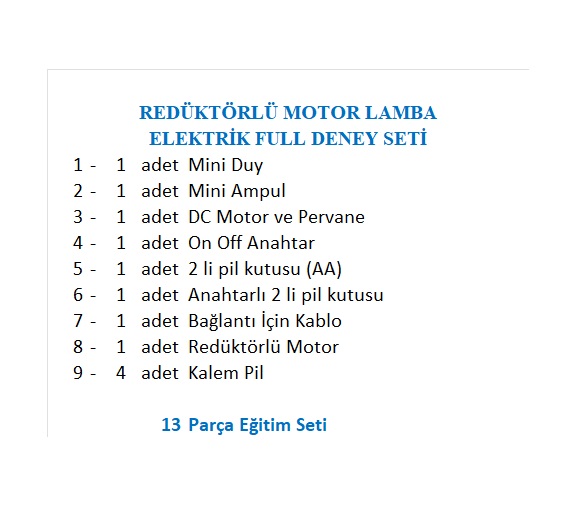 REDÜKTÖRLÜ%20MOTOR%20LAMBA%20ELEKTRİK%20FULL%20DENEY%20SETİ