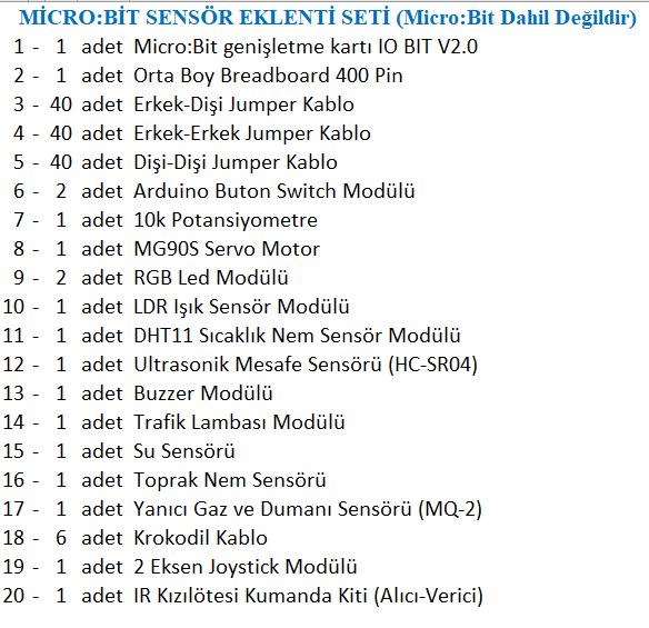 MİCRO:BİT%20SENSÖR%20EKLENTİ%20SETİ%20(Micro:Bit%20Dahil%20Değildir)